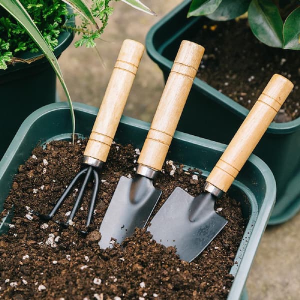 3-Piece Cultivator Transplanter Garden Tool Set