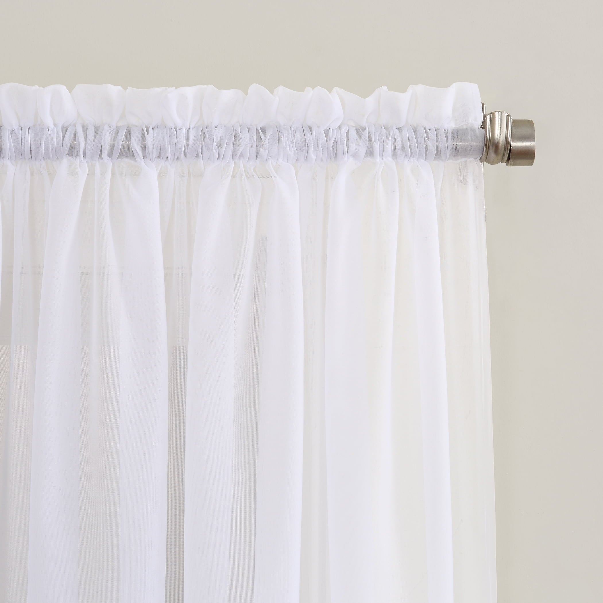 No. 918 Juliette Voile Sheer Rod Pocket Curtain Panel (Single Curtain Panel Only), Adult