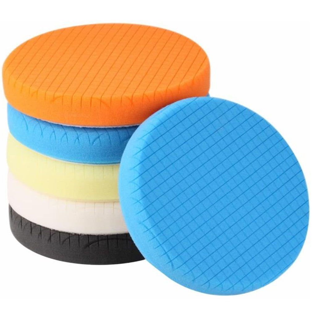 ICOCO 5pcs Buffing Polishing Pads 6 Inch Backing Plate Compound Buffing Sponge Pads Car Detailing Foam Sponge Tool