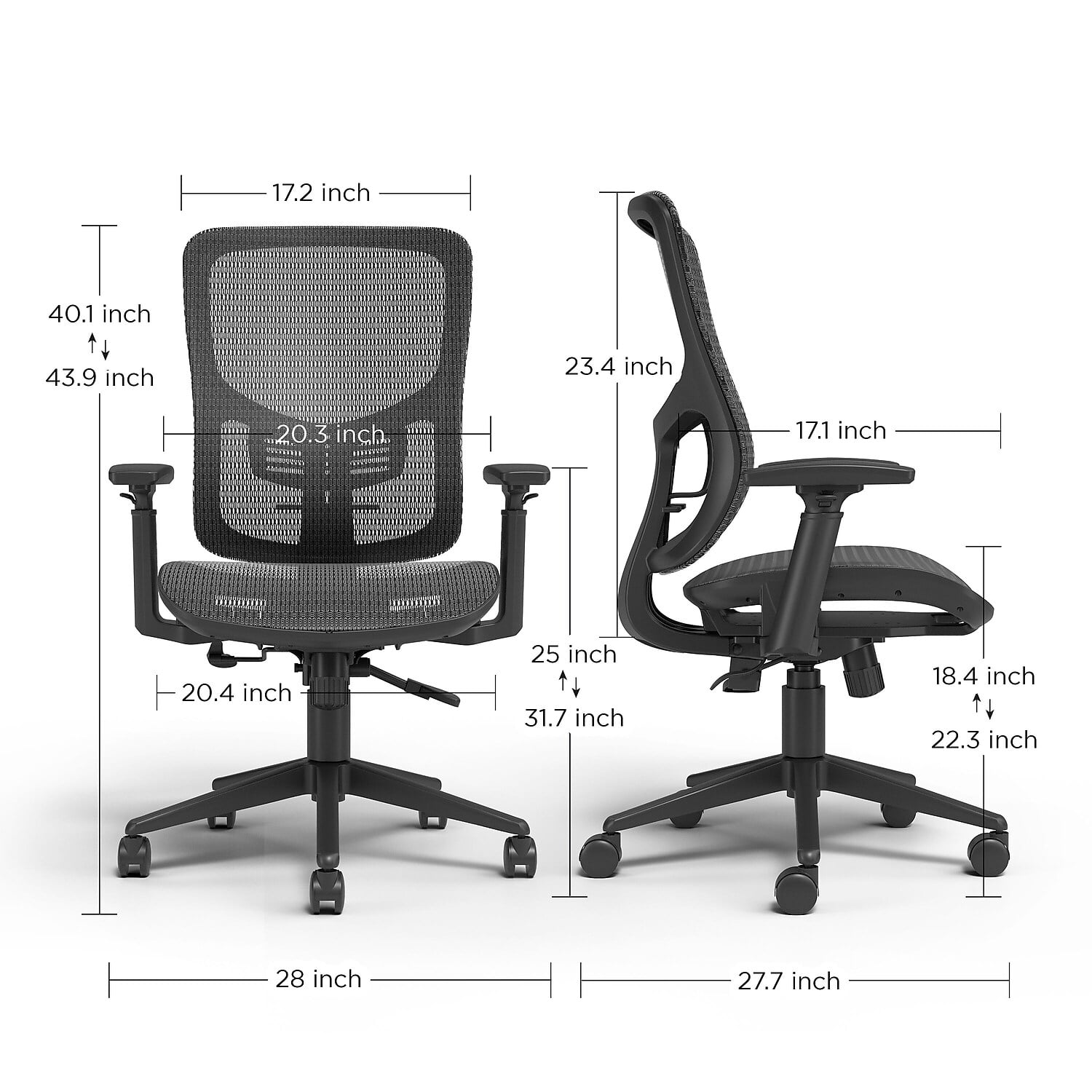 Staples Kroy Mesh Task Chair Black UN59456