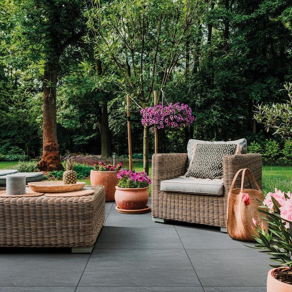 Sample - Bluestone Natural Cleft 6 in. x 6 in. x 0.75 Porcelain Paver