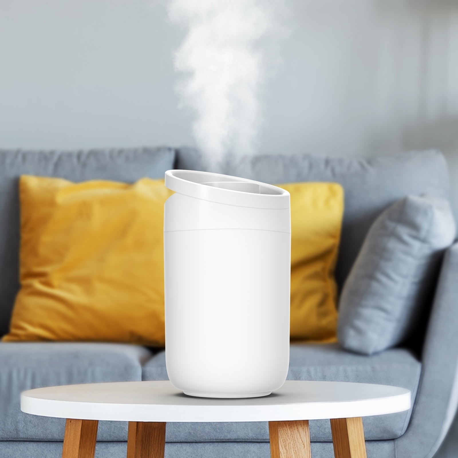 PcEoTllar Humidifier for Room,  Top Fill 2.5 L Cool Mist Quiet Ultrasonic Humidifier for Baby, Humidifiers for Bedroom Large Room (0.66 Gallon ,US 110V ),White