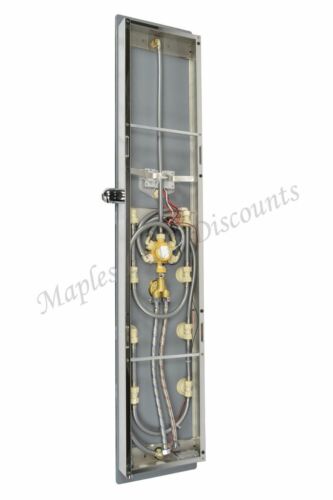 New Blue Tempered Glass Stainless Steel Shower Overhead LCD Panel 8 Massage Jets