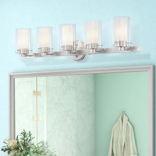 Manhattan 5 Light Brushed Nickel Bath Vanity