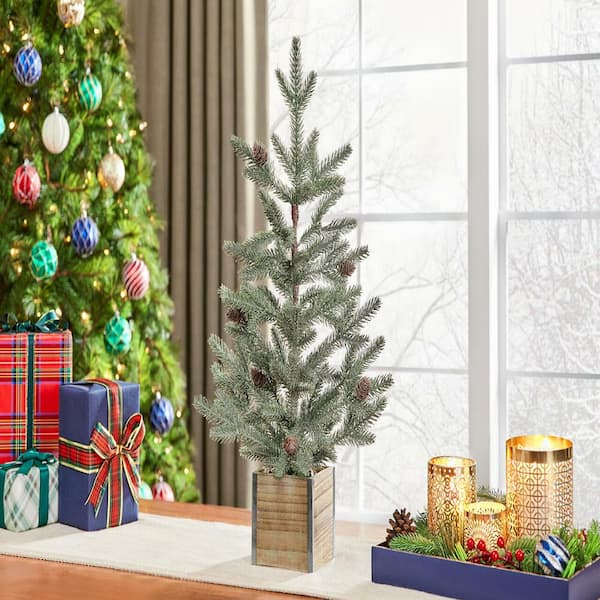 26 in Glittered Fir Tabletop Christmas Tree