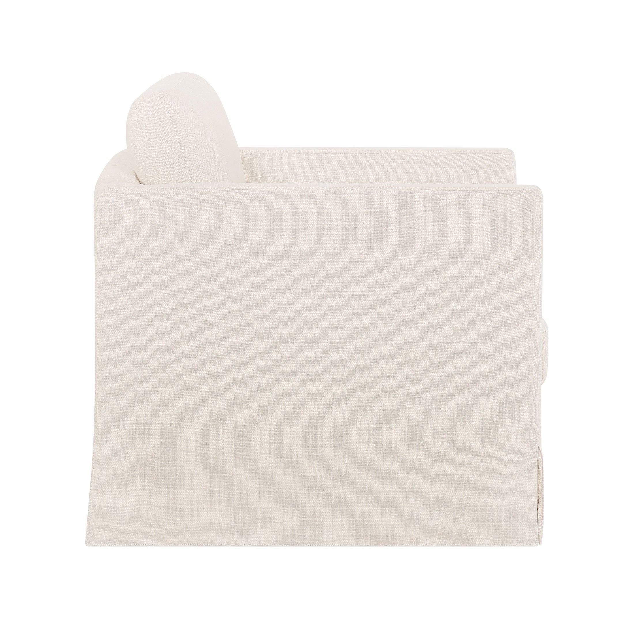 Better Homes & Gardens Waylen Slipcover Swivel Chair, Cream, by Dave & Jenny Marrs