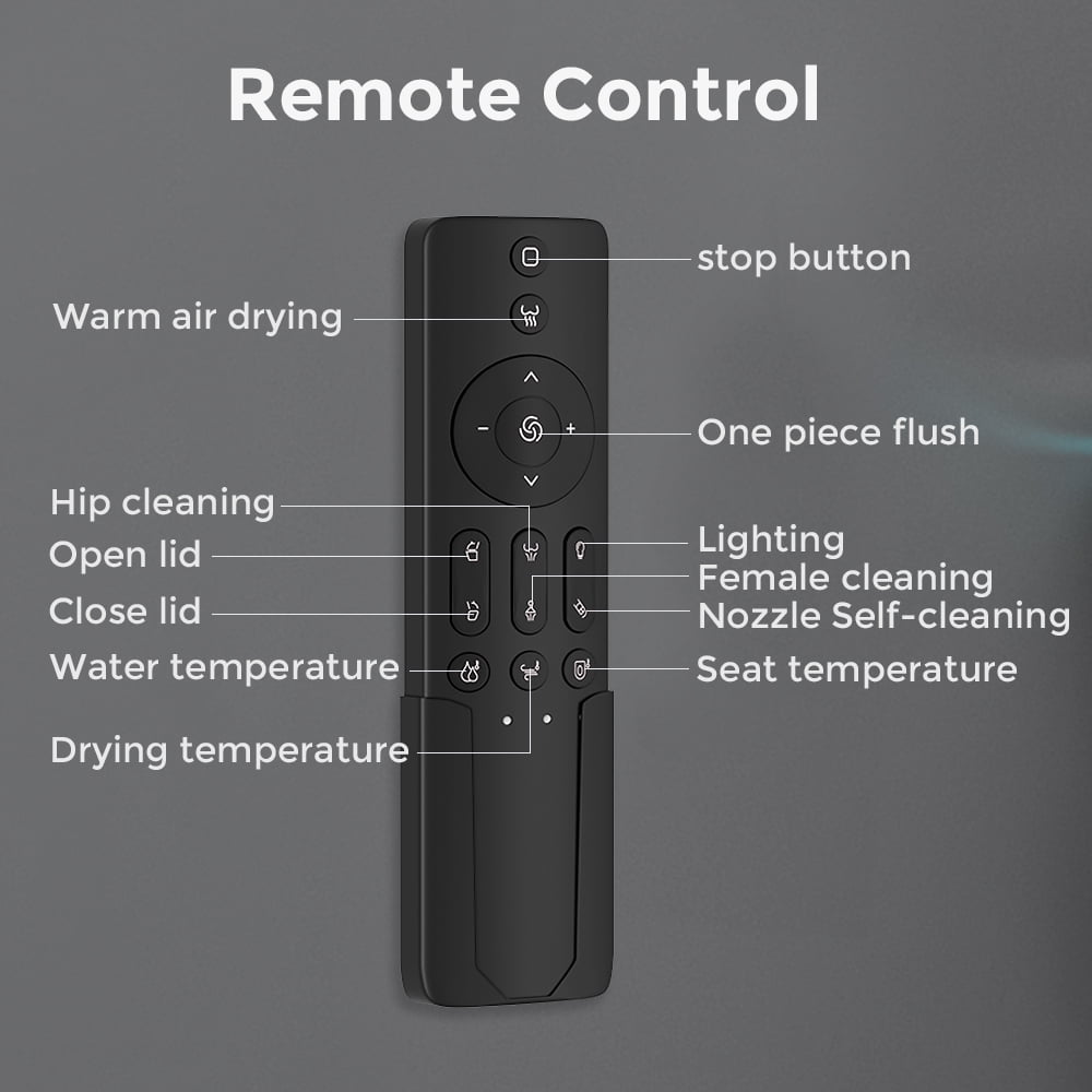 Yulika Smart Toilet, One piece Auto Open/Close Lid Toilet with Auto-Flush, Adjustable Heated Seat,Warm Water and Dry,No water pressure limitation tank