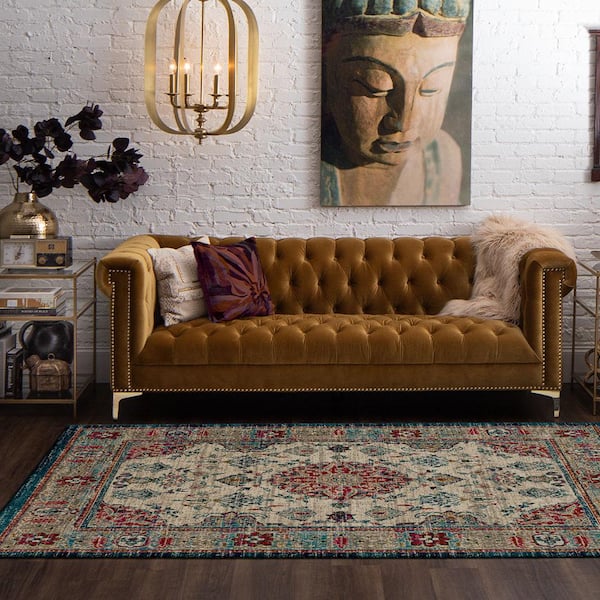 Fitzgerald Oyster 8 ft. x 10 ft. Abstract Area Rug