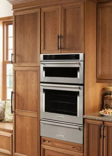 KitchenAid 27in Double Electric Wall Oven and Microwave KOCE507ESS