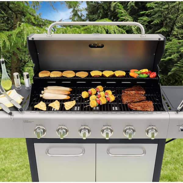 6-Burner with Side Propane Gas Burner XL Grill