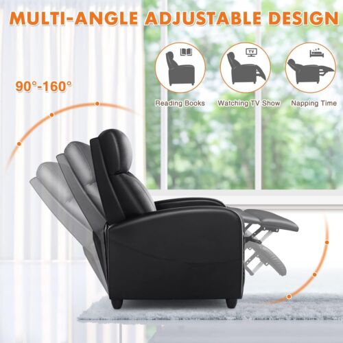 PU Leather Recliner Chair Living Room Massage Single Sofa Home Theater Chairs