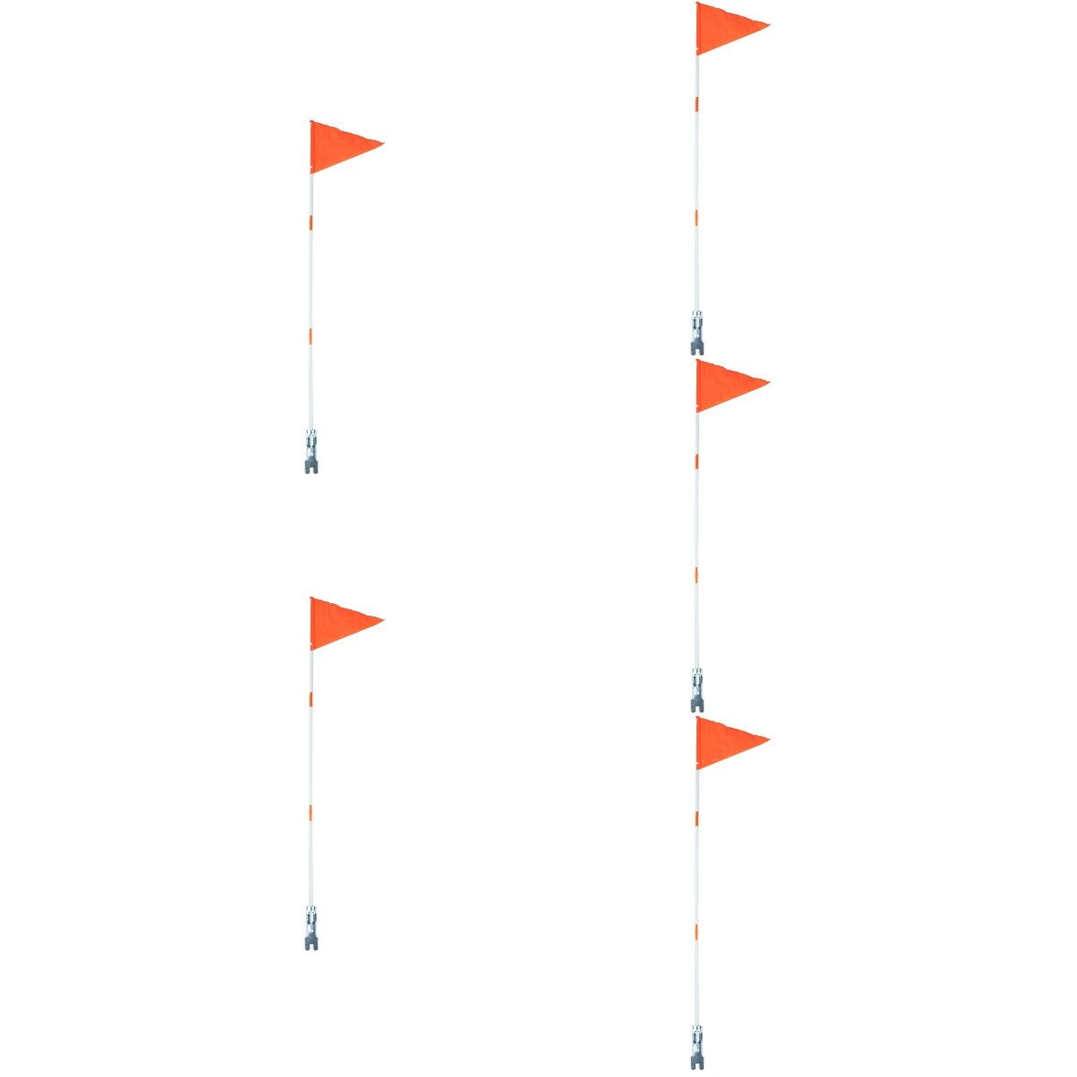5 Pack Bike Flag 6' High Visibility Safety Flag Fiberglass Flag Pole Tear-Resistant
