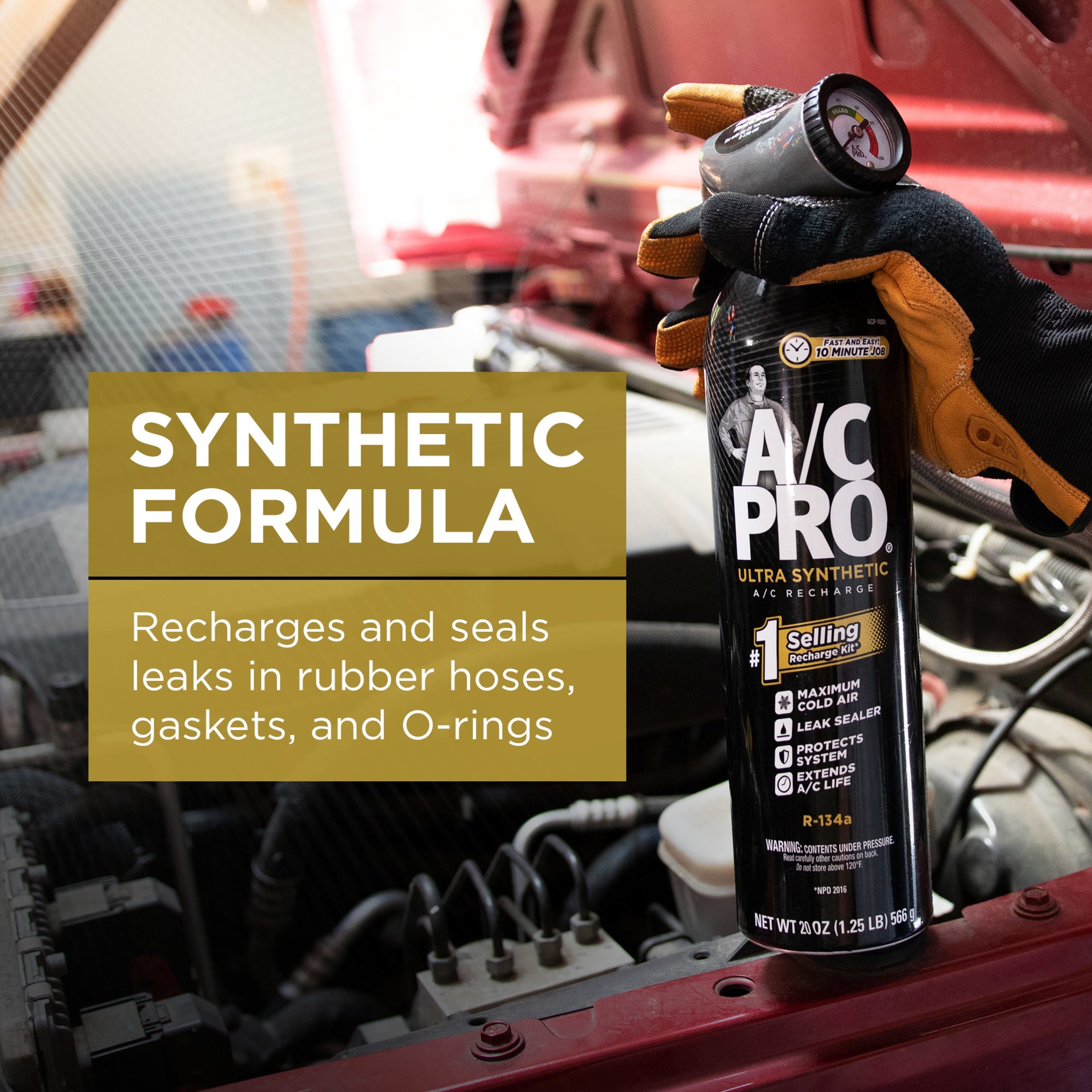 A/C Pro ACP-100 Ultra Synthetic R-134a Car Refrigerant Kit - 20 OZ