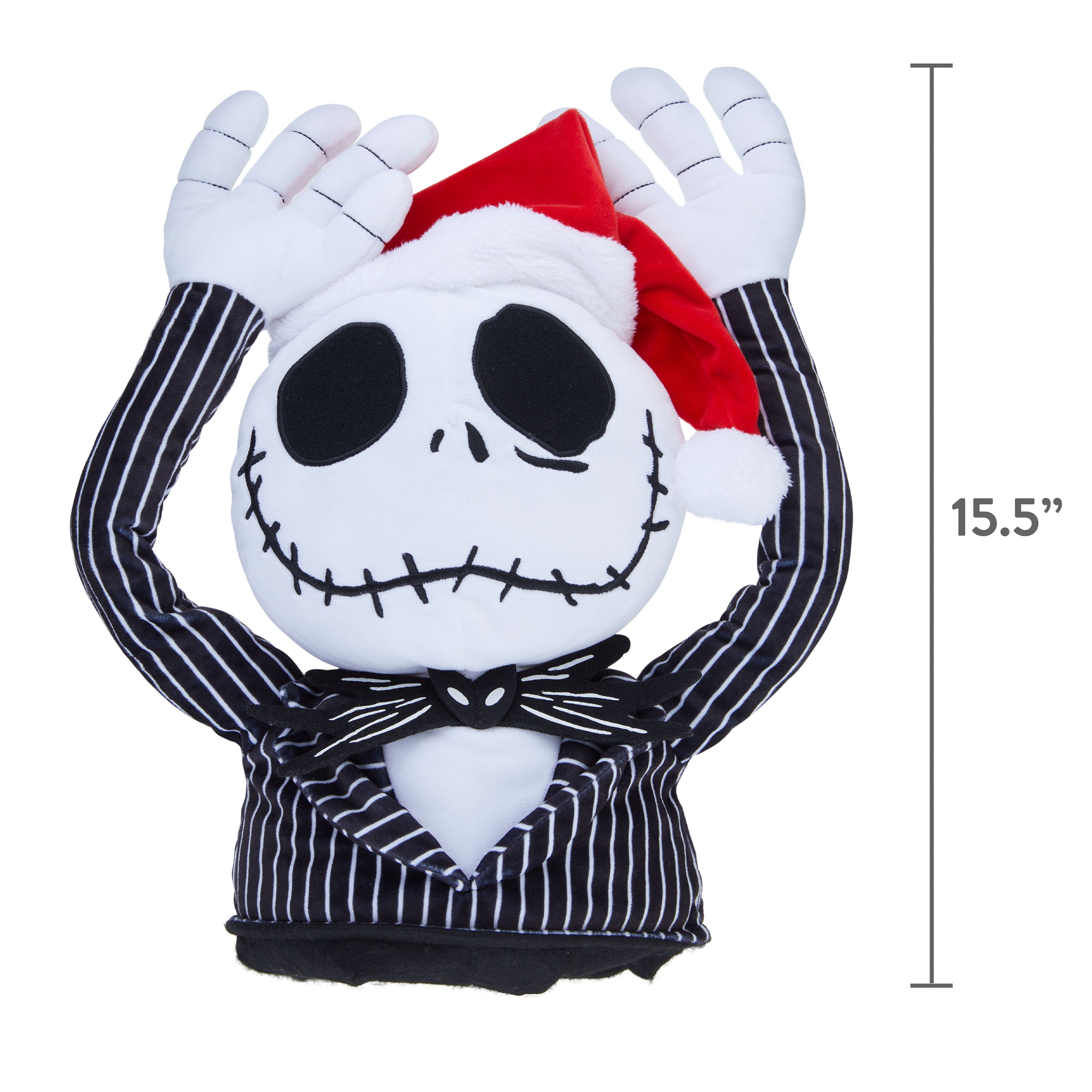 Disney, The Nightmare Before Christmas Jack Skellington Holiday Plush Tree Hugger, Black, 11.5