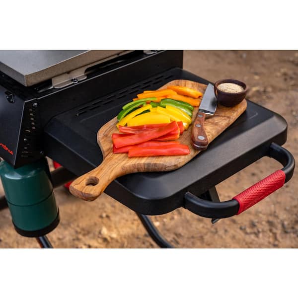 Daytona 2-Burner 21 in. Propane Gas Griddle with Foldable Cart in Black