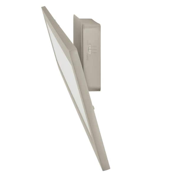 Straston 24 in. 1-Light Brush Nickel LED Adjustable Bathroom Vanity Light