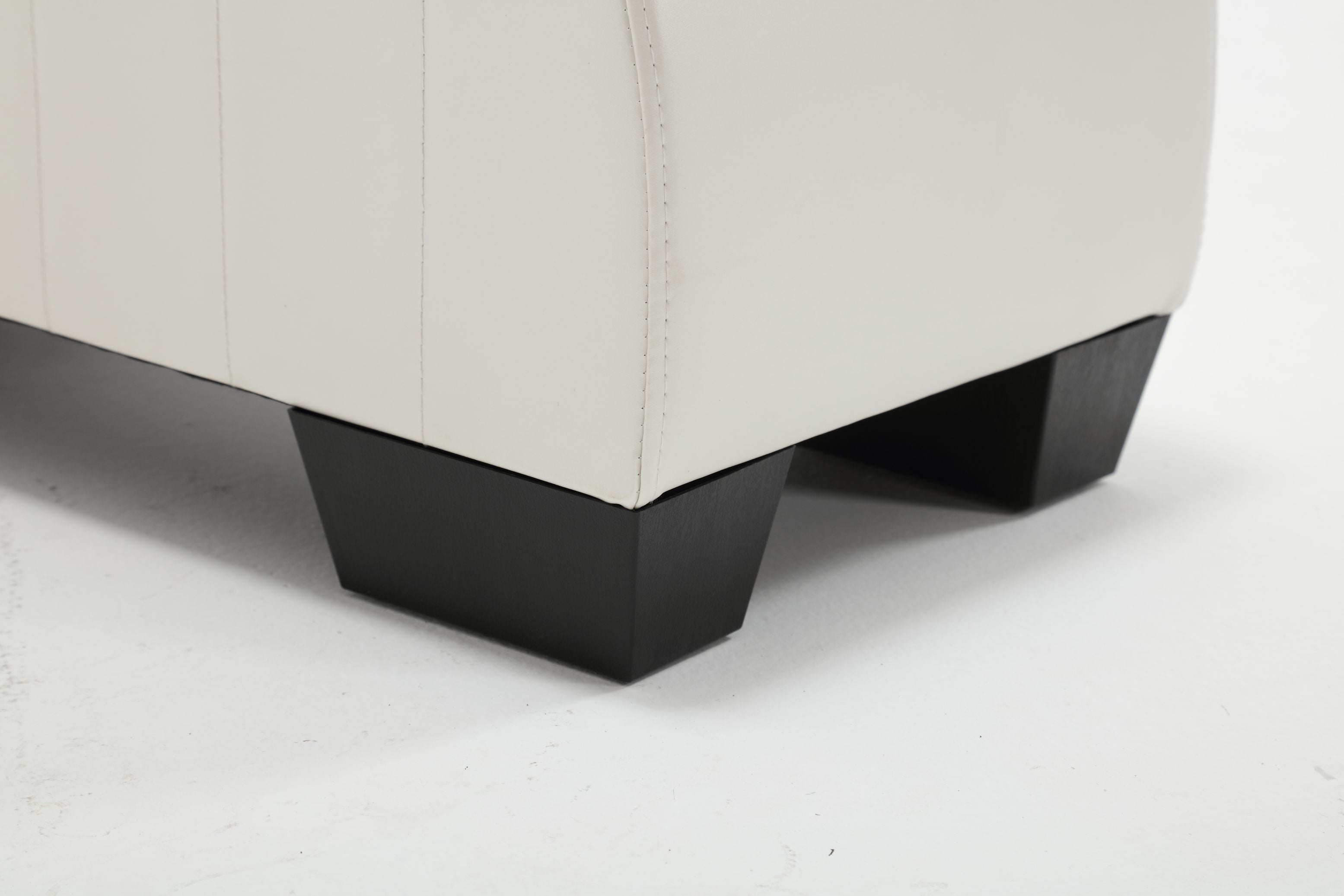 PWOPWOE Yoga Chaise Lounge for Stretching & Relaxation Modern Faux Leather Curved Sofa, Modern Faux Leather Curved Sofa, Living Room Bedroom Accent, White