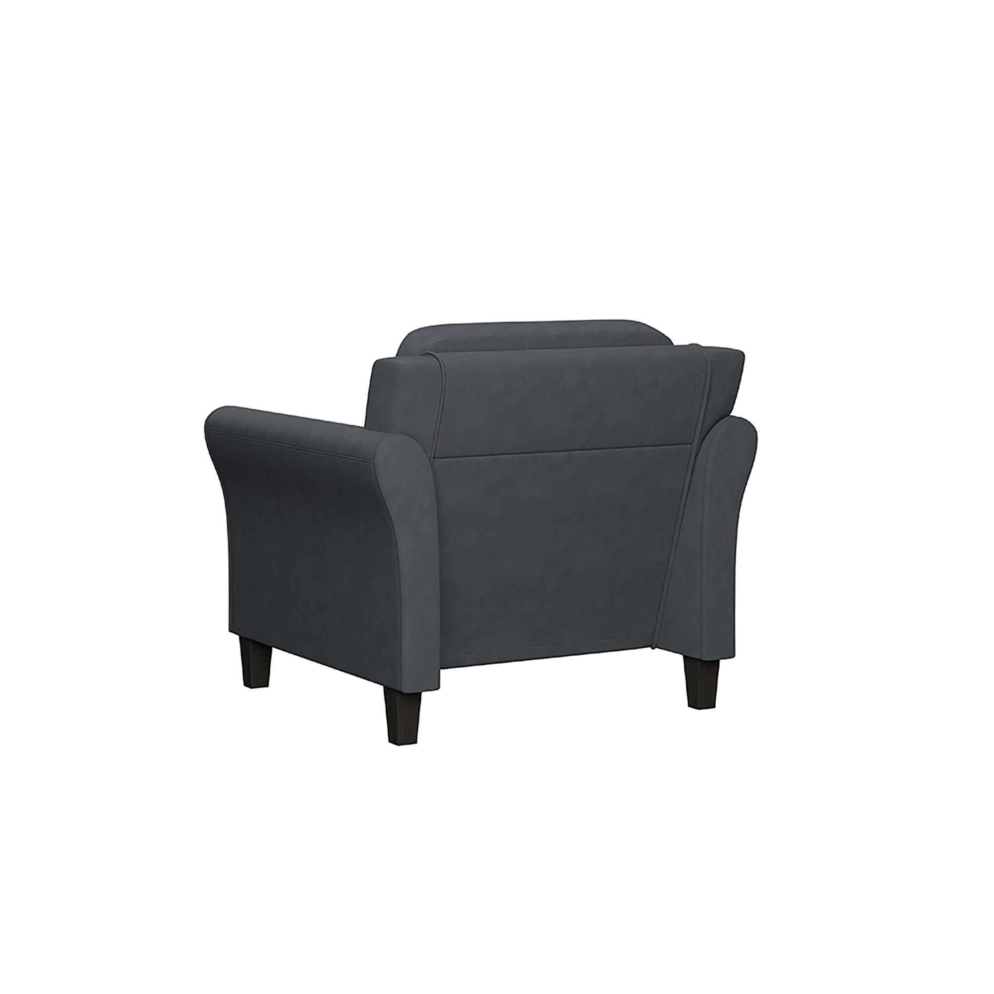 Lifestyle Solutions Taryn Club Chair, Dark Gray Fabric