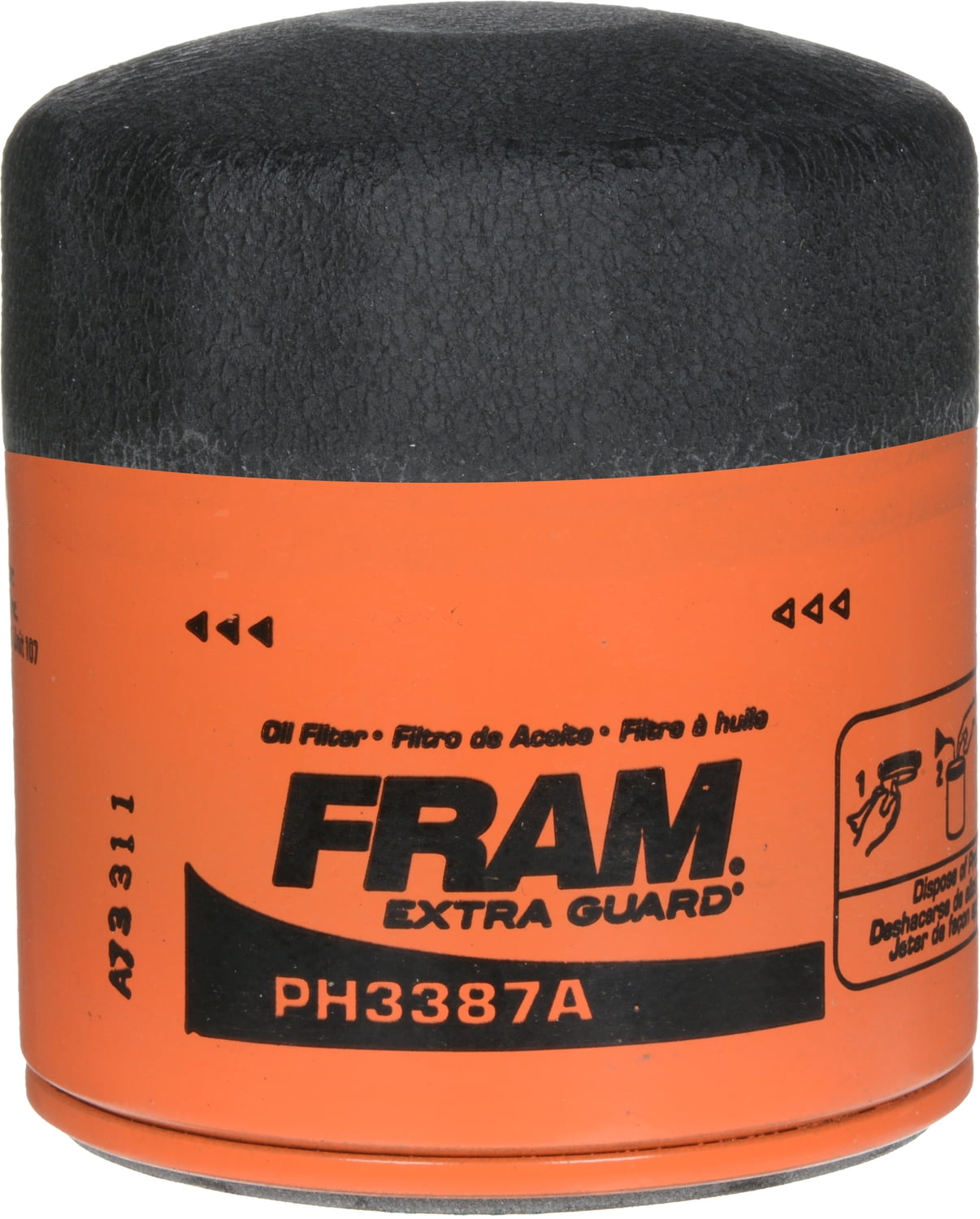 FRAM Extra Guard Oil Filter, PH3387A Fits select: 2005-2009 CHEVROLET EQUINOX, 1977-2005 BUICK LESABRE