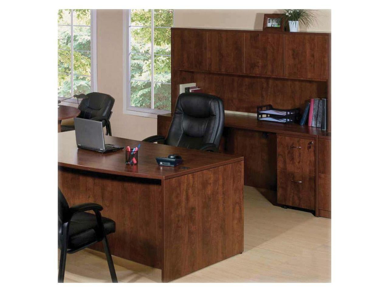 3 Drawers Vertical Wood Composite Lockable Filing Cabinet, Cherry