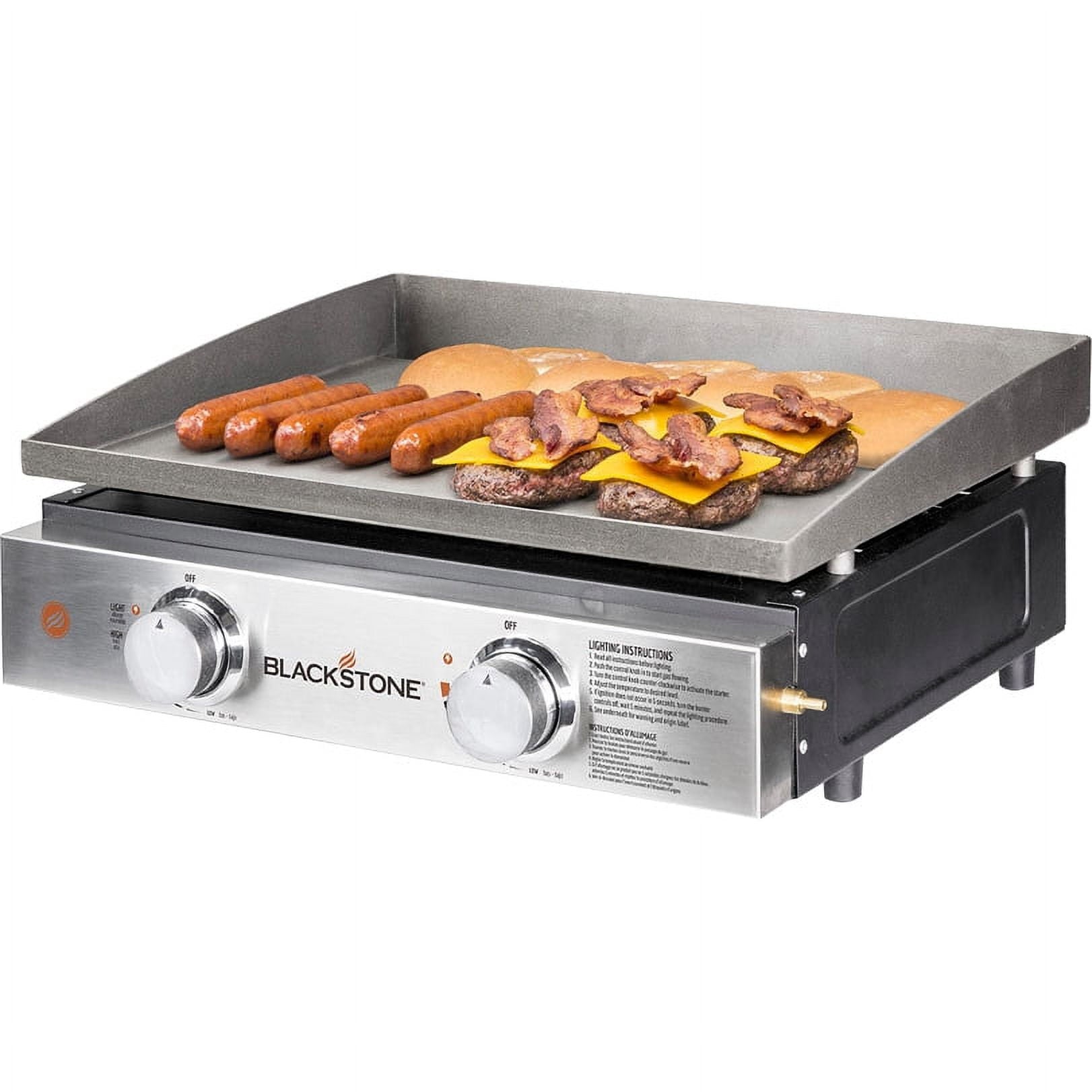Blackstone 2-Burner 22'' Tabletop Griddle with Stainless Steel Front