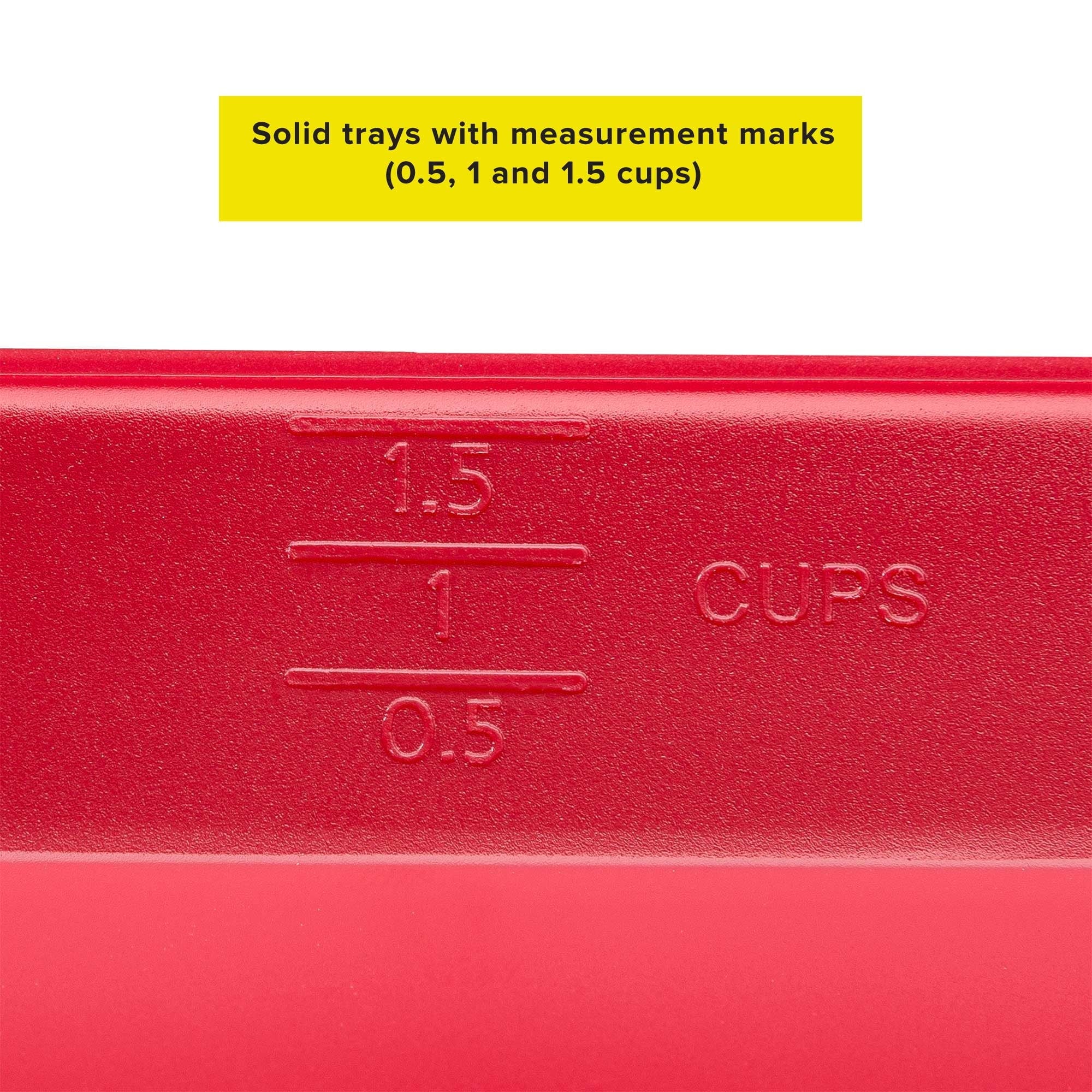 Poly Cutting Board Prep Station Set with Removable Trays, Tasty Blue, 5 Piece