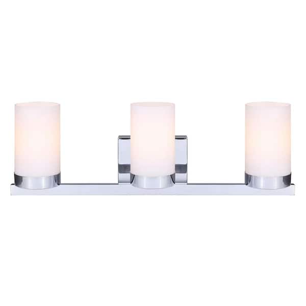 Milo 3-Light Chrome Bath Light