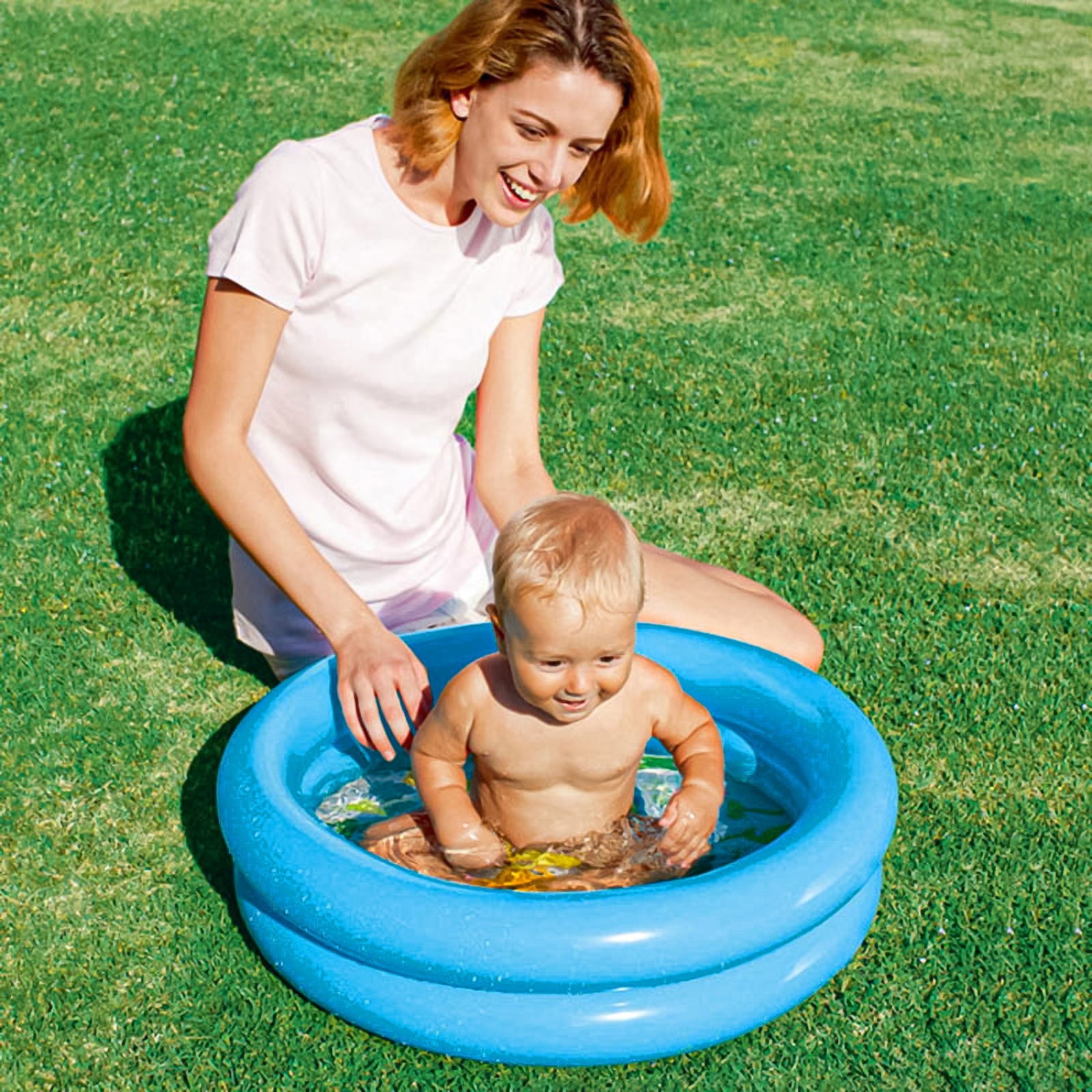 SANWOOD Inflatable Pool Thicken Blow Up PVC Round Swimming Pool for Kids Baby Toddler