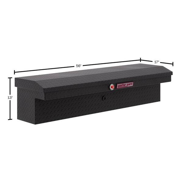 56 in. Matte Black Aluminum Low Profile Long Lo-Side Truck Tool Box