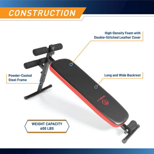 Marcy Folding Utility Bench with Headrest Slant Board SB-4606