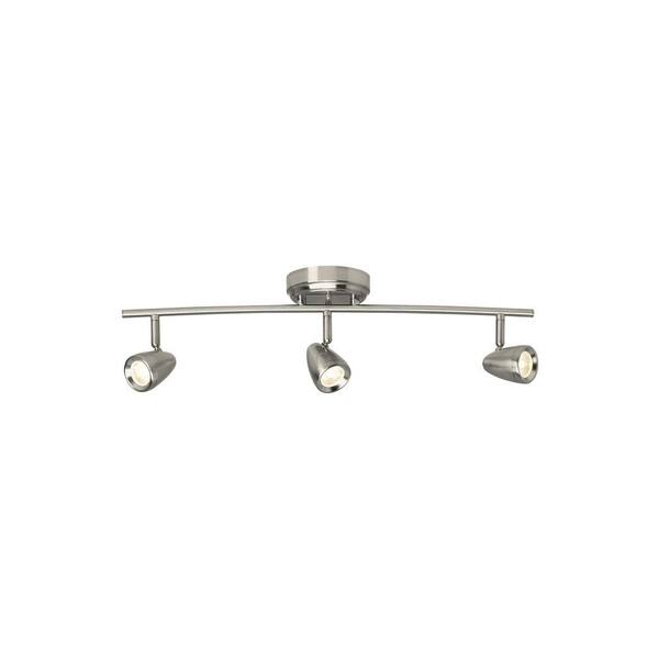 Talida 2 ft. Brushed Nickel Integrated LED Curved Track Lighting Kit