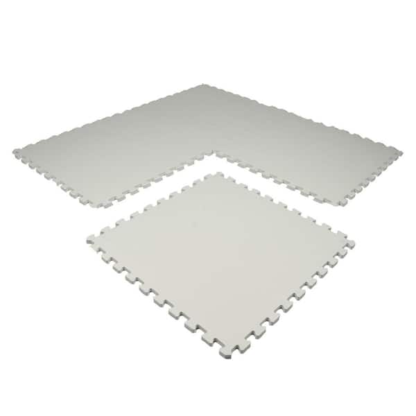 Premium White 24 in. W x 24 in. L Foam Kids and Gym Interlocking Tiles (58.1 sq. ft.) (15-Pack)