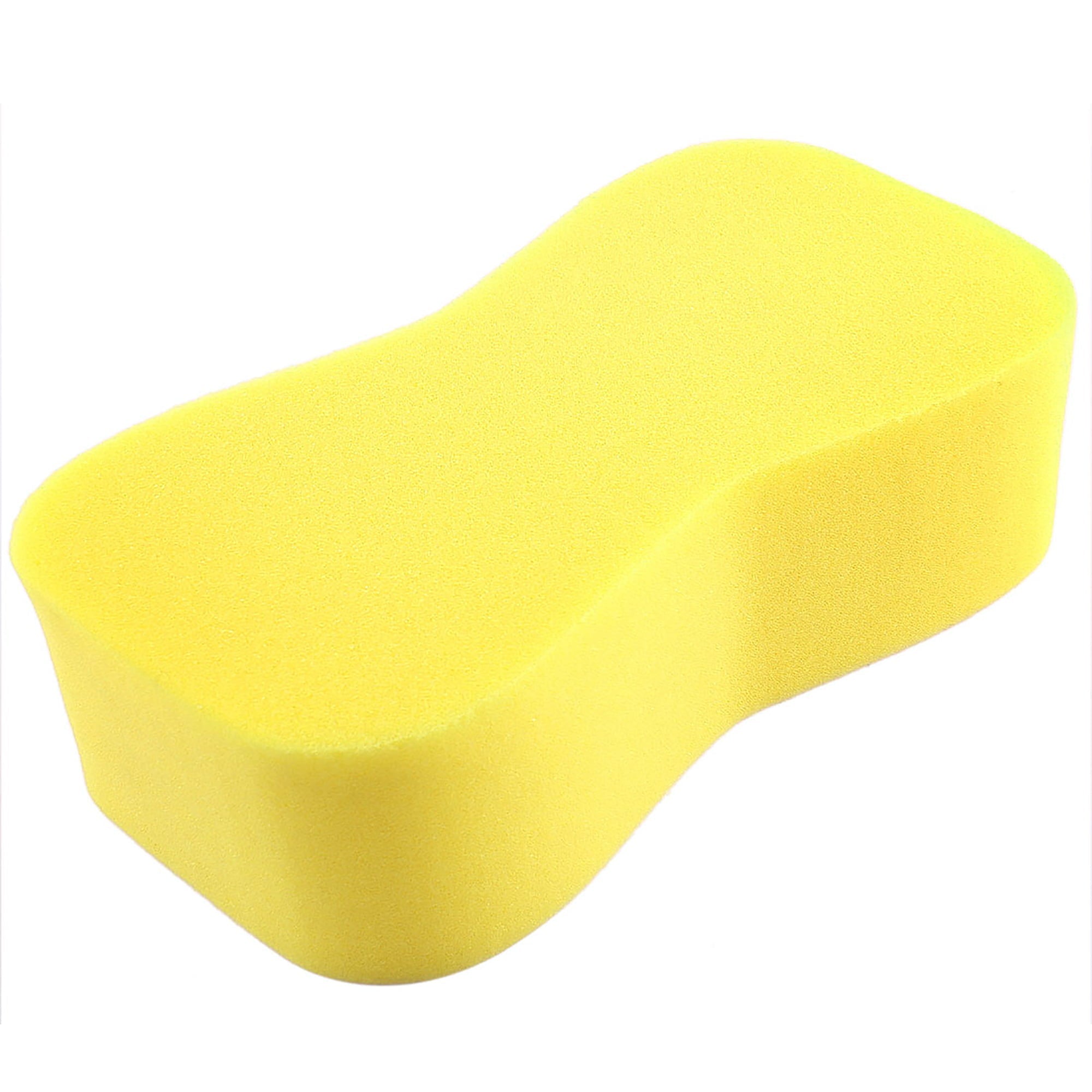 Unique Bargains Durable Practical Vehicle Car Wash Sponge Bone Shaped Block Yellow