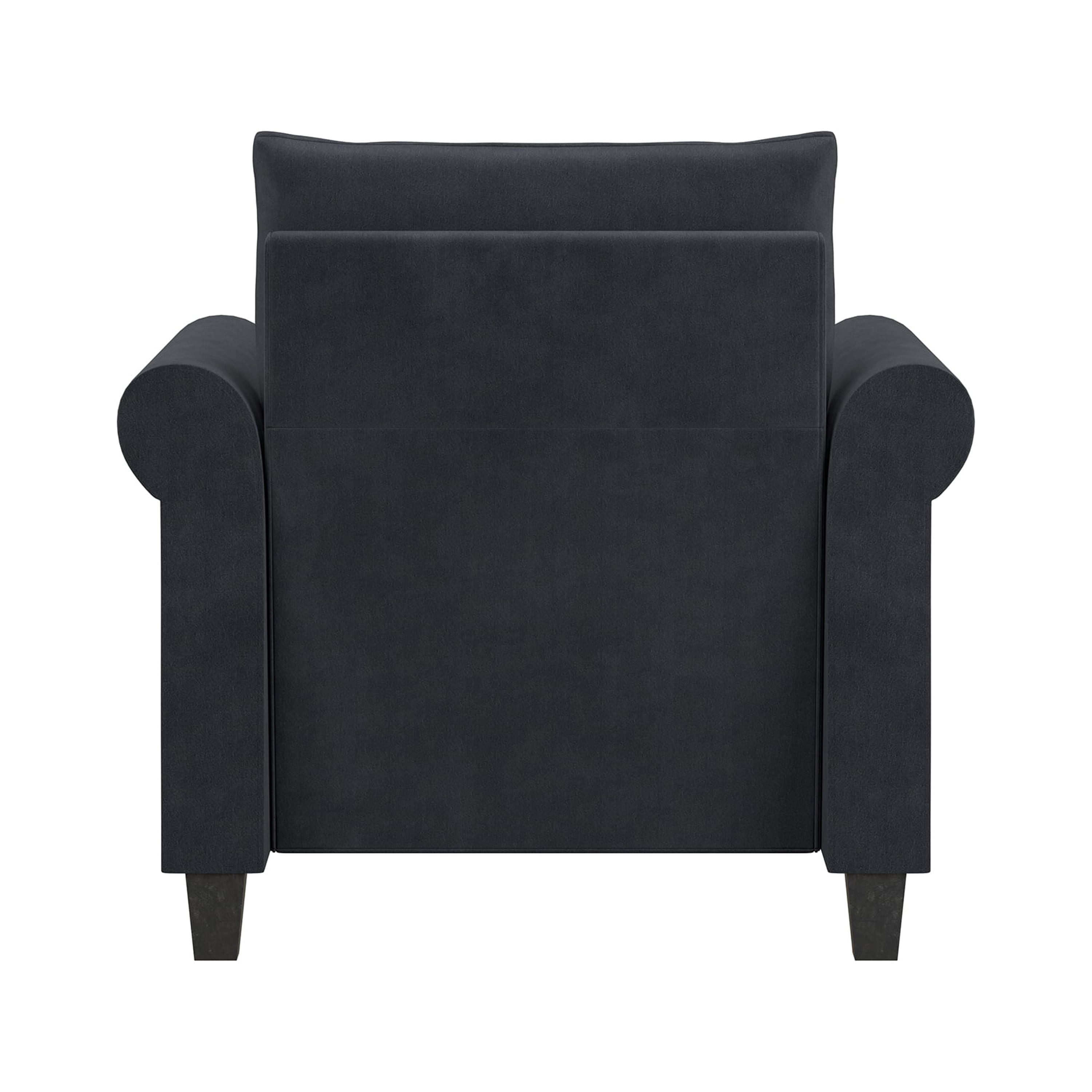Lifestyle Solutions Fallon Armchair with Nail Head Trim, Gray Fabric