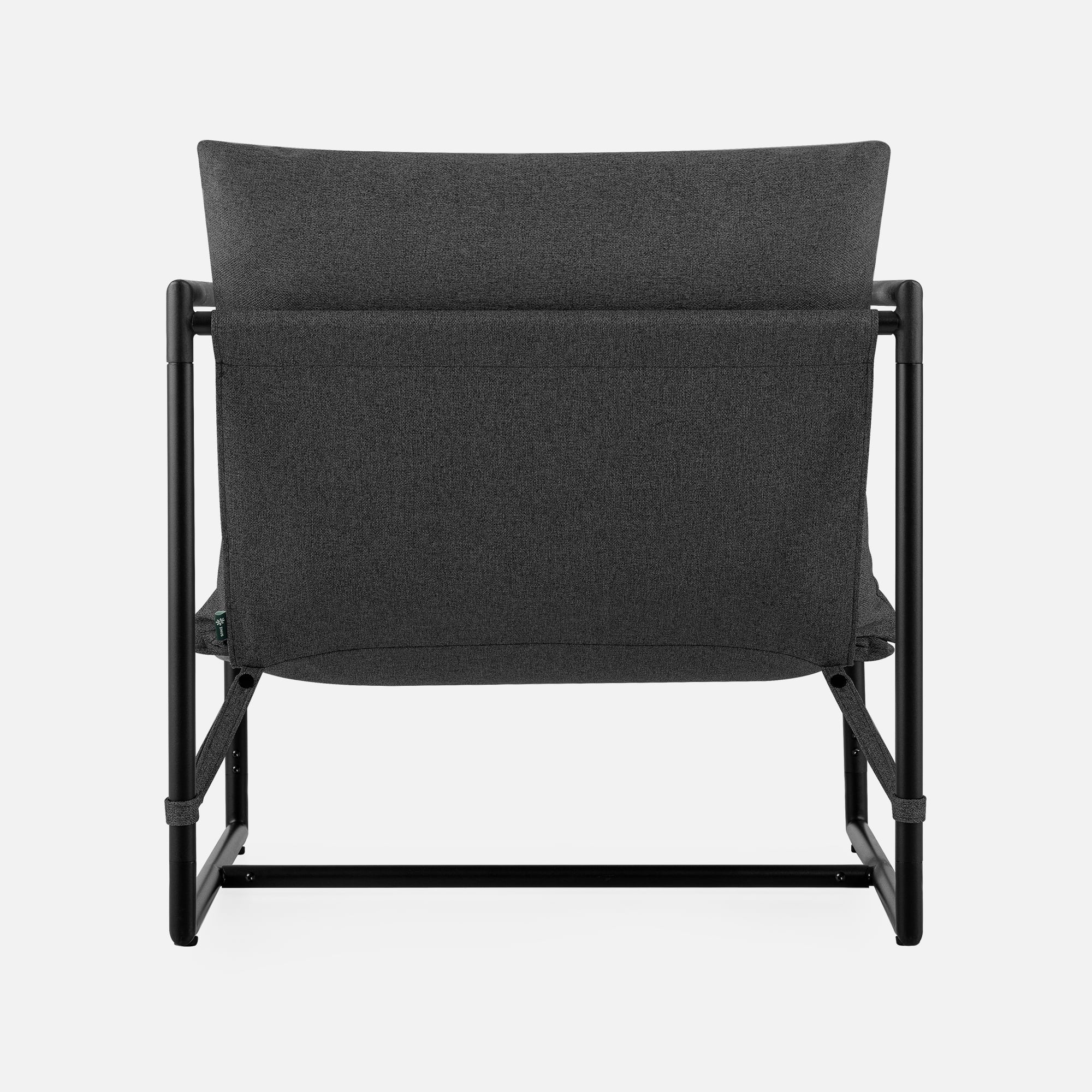 Zinus Aidan Metal Framed Sling Accent Chair, Dark Grey