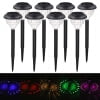 ThorFire 8Pack Solar Pathway Lights, LED Path Light Garden Lights Auto-on/off 5 Pattern Waterproof Solar Landscape Lights for Lawn Patio Yard Garden(Warm Light)