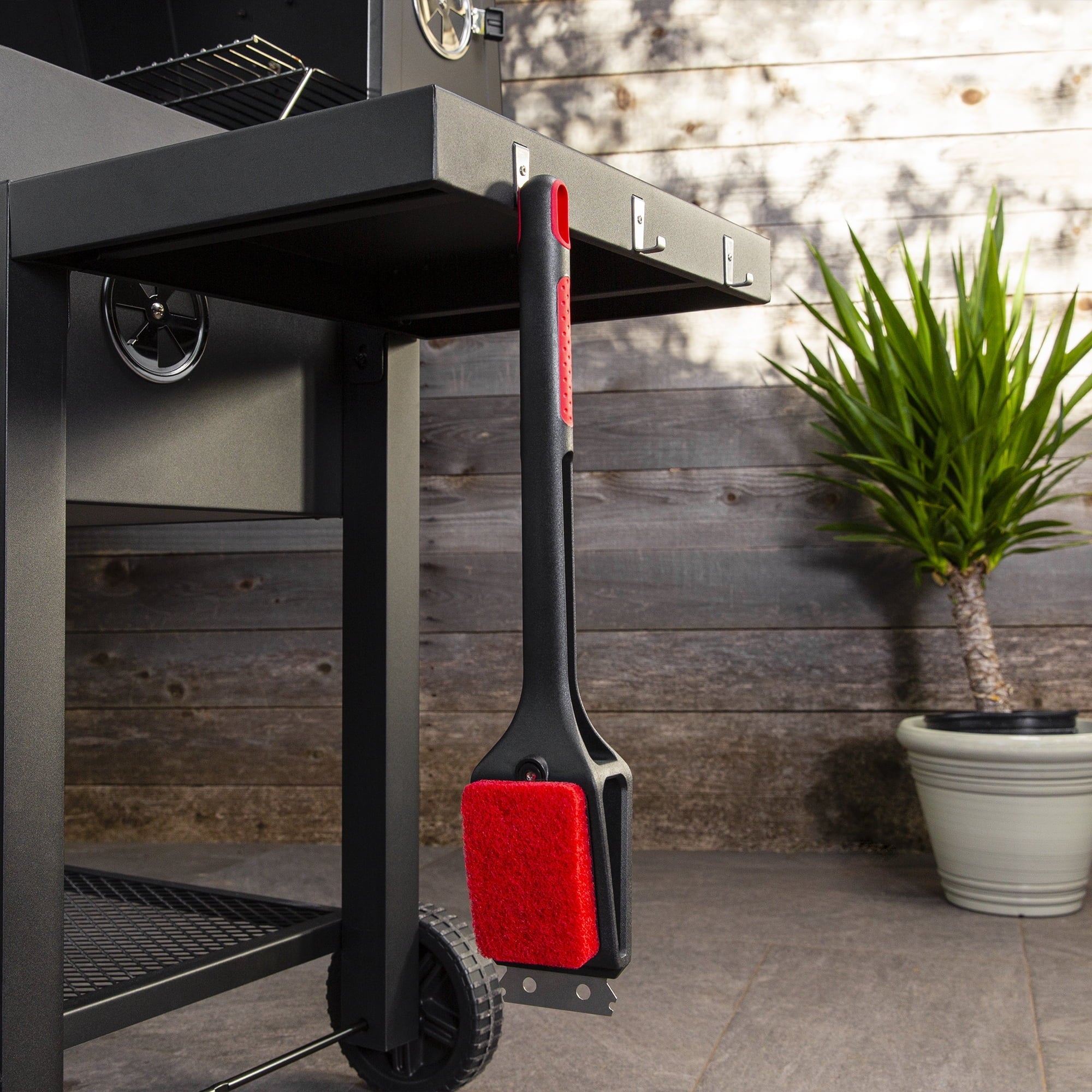 Expert Grill 3 in 1 Cleaning Grill Brush with Stainless Steel Scraper