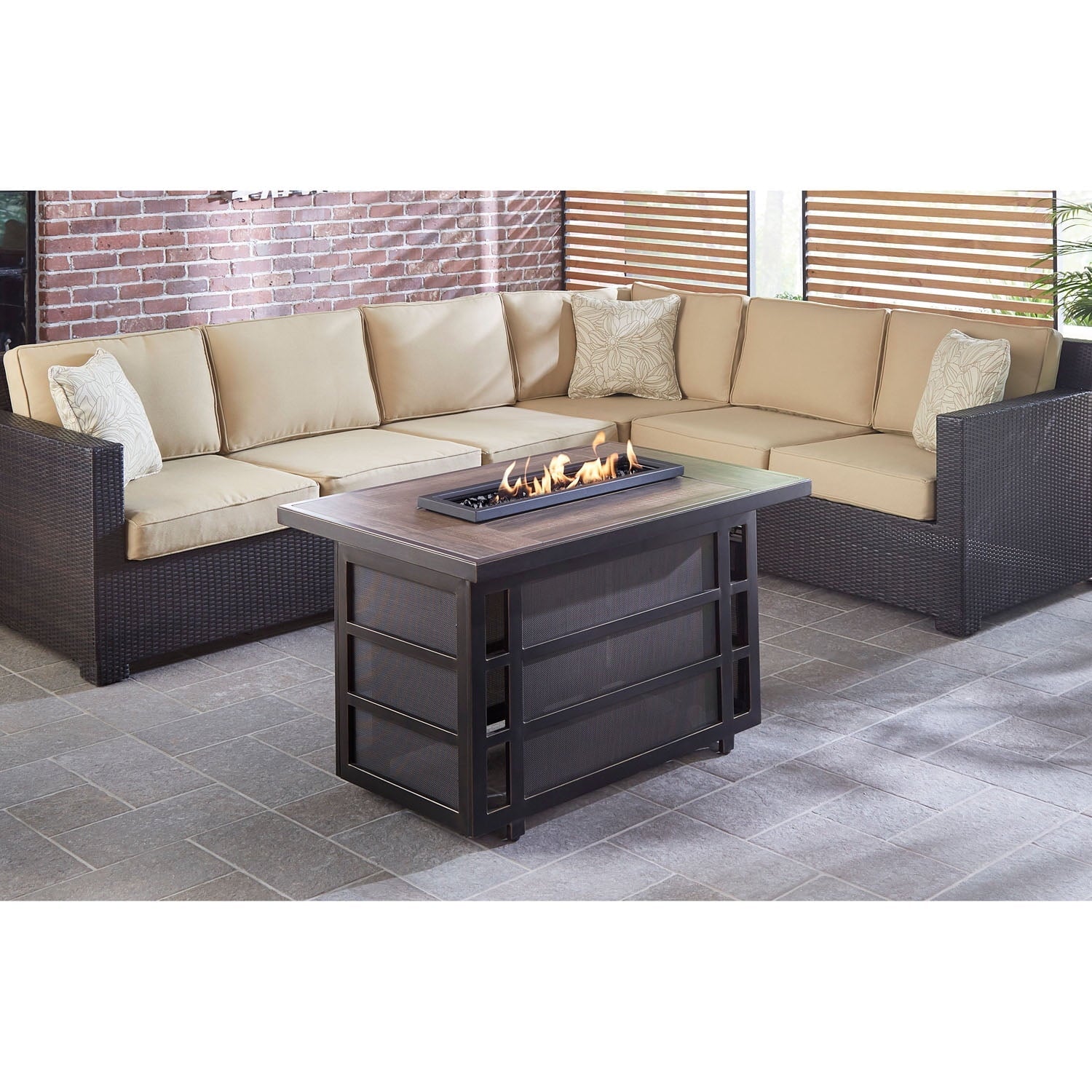 Hanover Chateau 30,000 BTU Gas Fire Pit Coffee Table