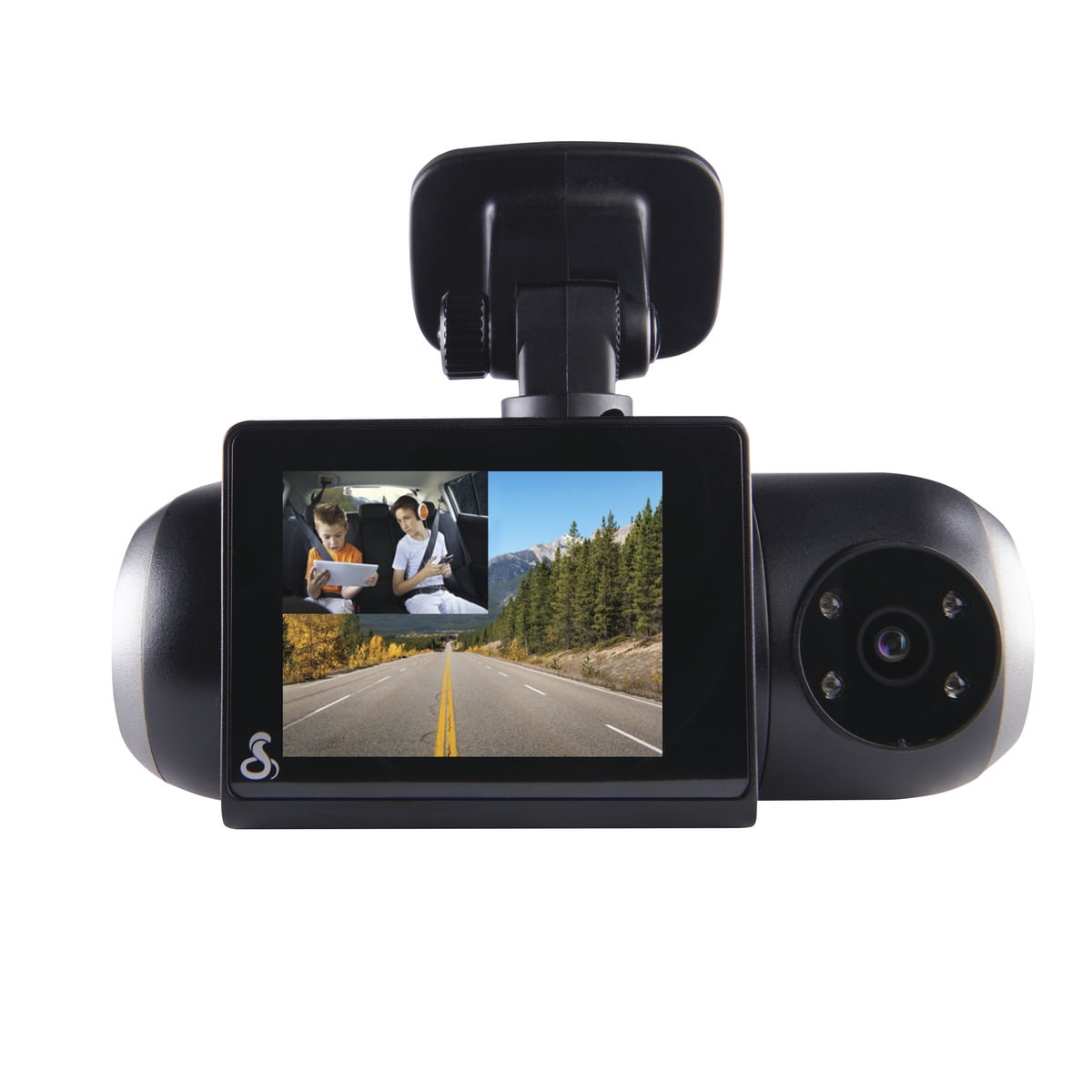 Cobra - SC 201 Dual-View Smart Dash Camera with Built-In Cabin-View l 1080P Resolution l With Night Vision and Real-Time Driver Alerts