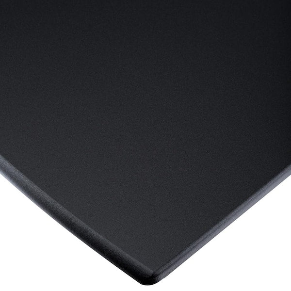 23.75 in. Solid-Top Black Mobile Laptop Desk with Adjustable Height