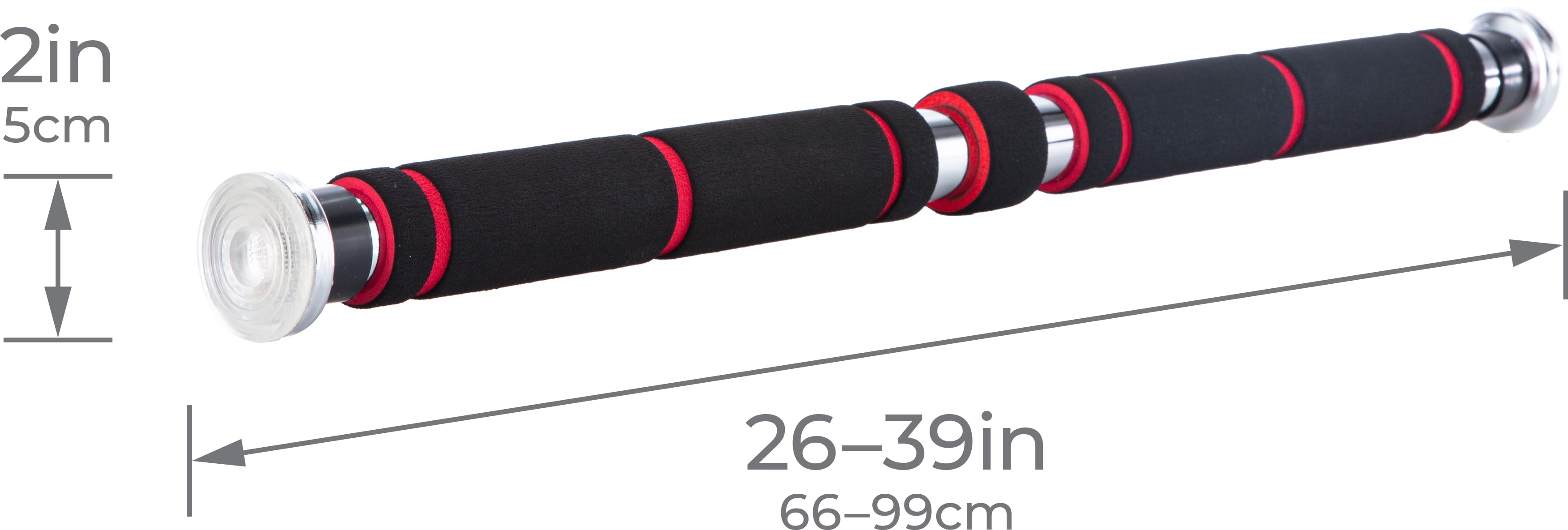 Iron Chin Up Bar Sraight Version - Pull Up Bar for In-Home Fitness - Mounts in All Residential Doorway - Get Strong Fast Without Going to the Gym - Whole Body Exercise for Toning and Strength