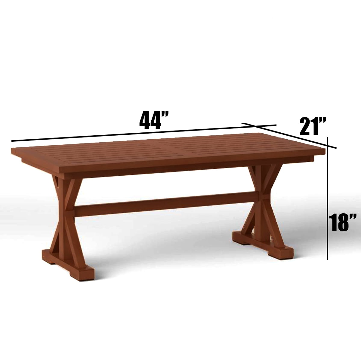 Morie Wood Patio Coffee Table Portable Outdoor for Backyard Conversation Garden Poolside Balcony Weatherproof and Rust Resistant