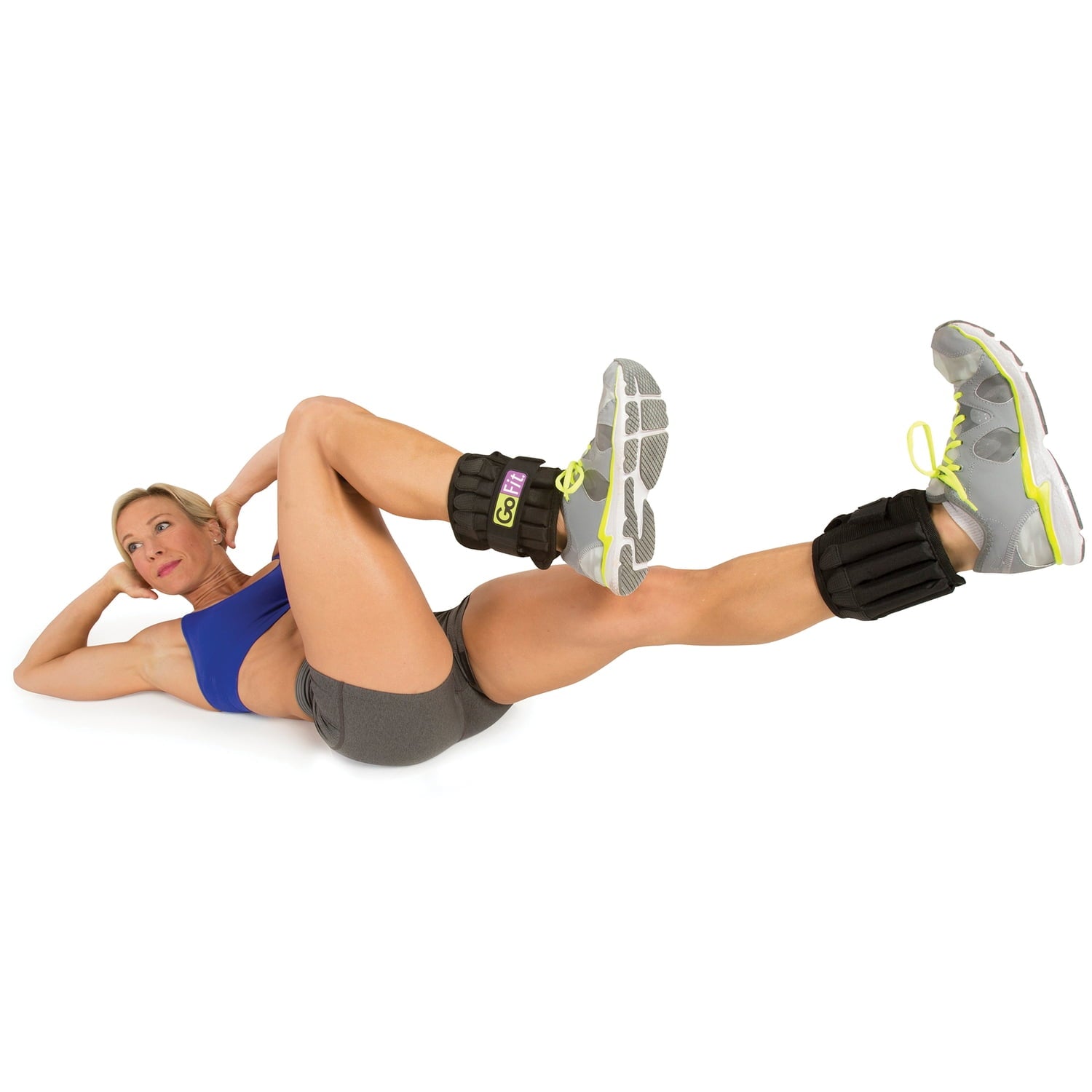 5lb Padded Adjustable Ankle Weights set - 2.5lbs each/5lb pair - Black