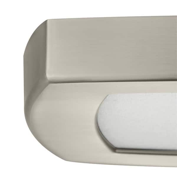 Square 12 in. Brushed Nickel Selectable LED Flush Mount (2-Pack)