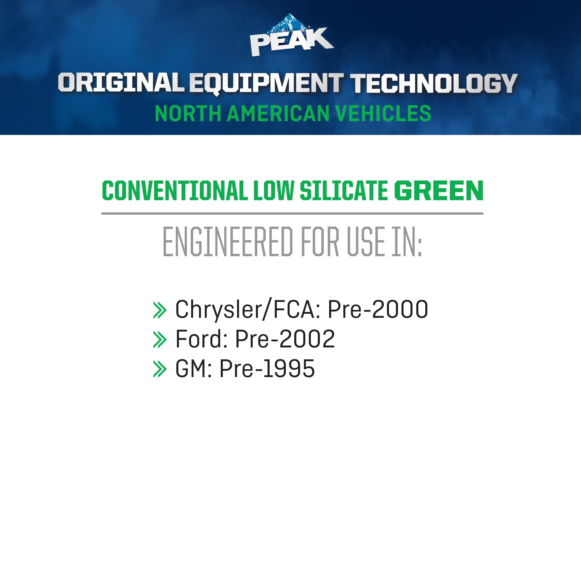 PEAK OET Antifreeze + Coolant for North American Green