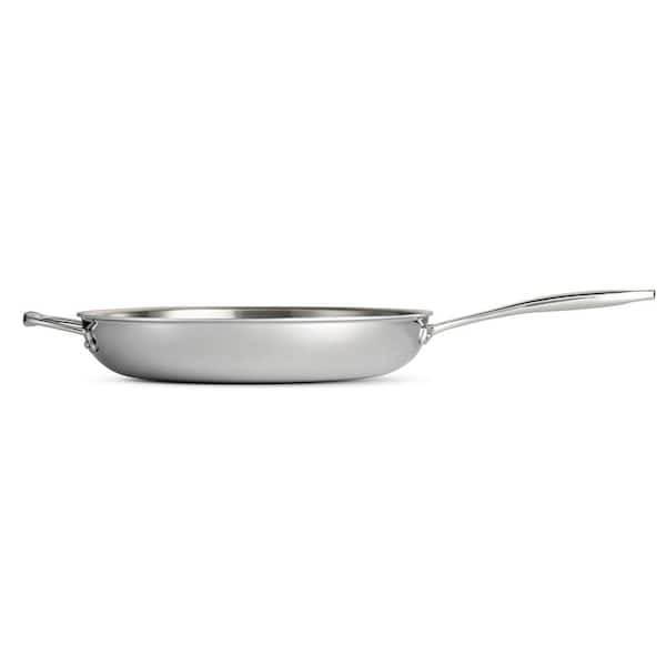 Gourmet Tri-Ply Clad 12 in. Stainless Steel Frying Pan with Helper Handle