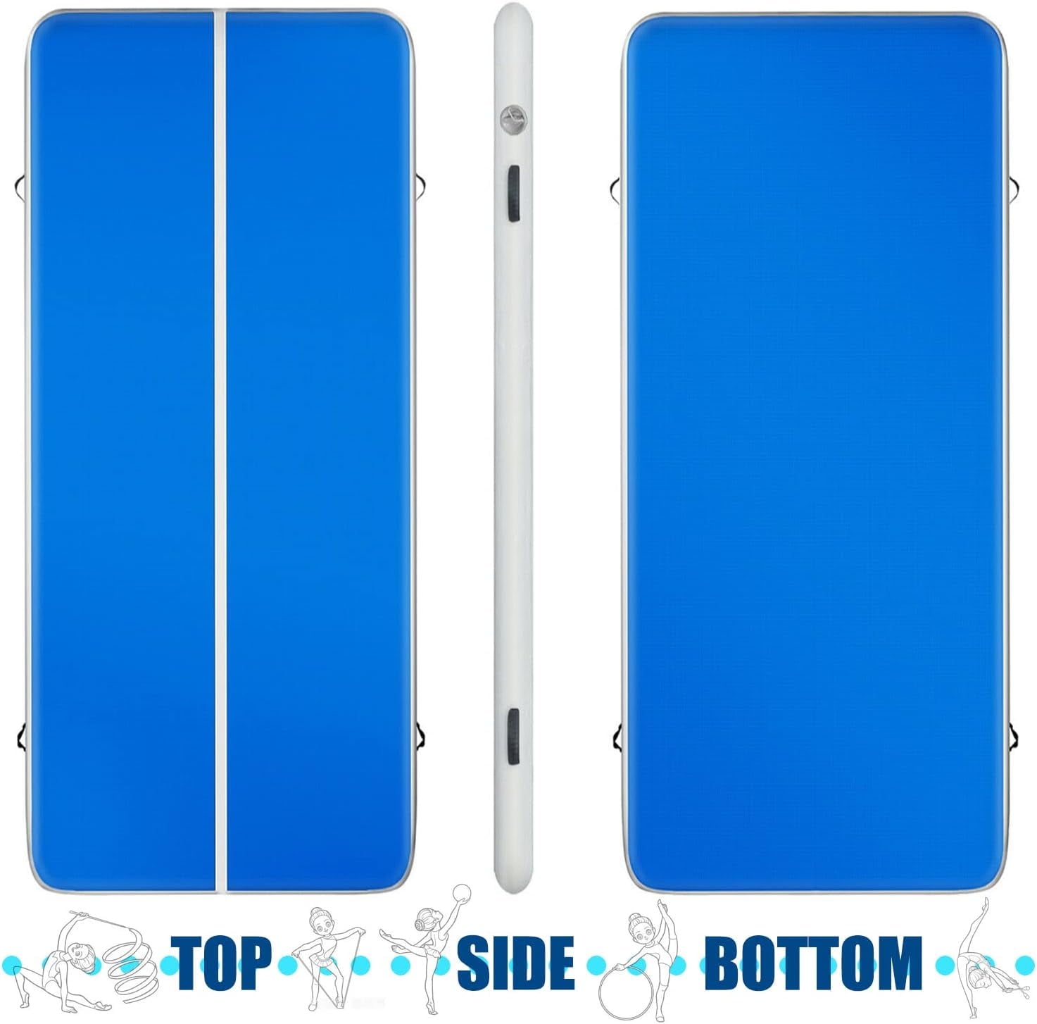 20 X 6.6 FT Inflatable Air Mat Tumble Track Tumbling Mat, 8 Inches Thickness Training Mat With Carry Bag Electric Pump for Home/Gym/Yoga/Training/Cheerleading