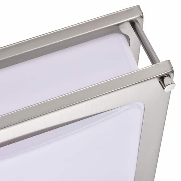 15.75 in. Brushed Nickel Dimmable 23-Watt Selectable LED Flush Mount Ceiling Light 3000K 4000K 5000K