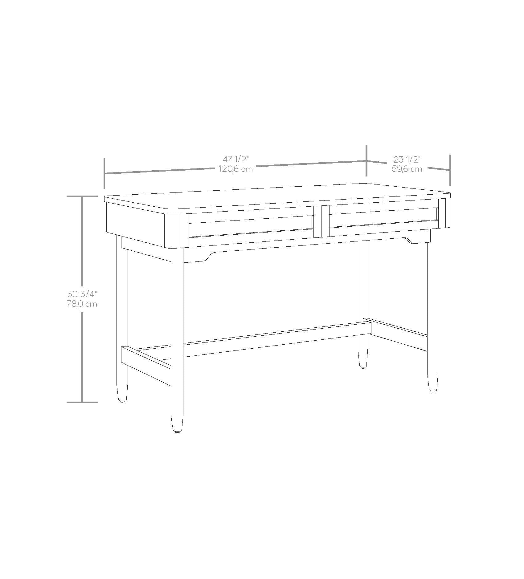 Better Homes & Gardens Springwood Caning Desk, Light Honey Finish
