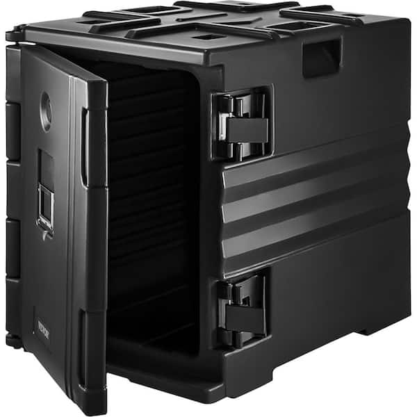 Insulated Food Pan Carrier 82 Qt. Hot Box for Catering Food Box Carrier with Double Buckles for Restaurant, Black